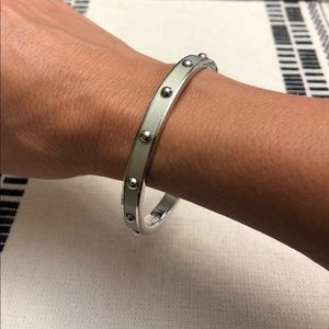 Coach Silver Studded Bangle Bracelet